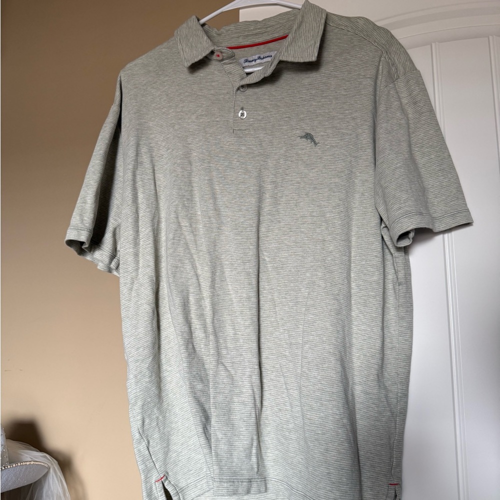 Tommy Bahama Light Gray Polo Shirt